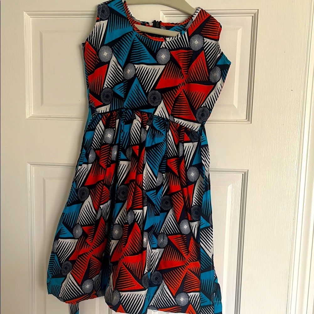 Handmade Geometric African Girl Dress